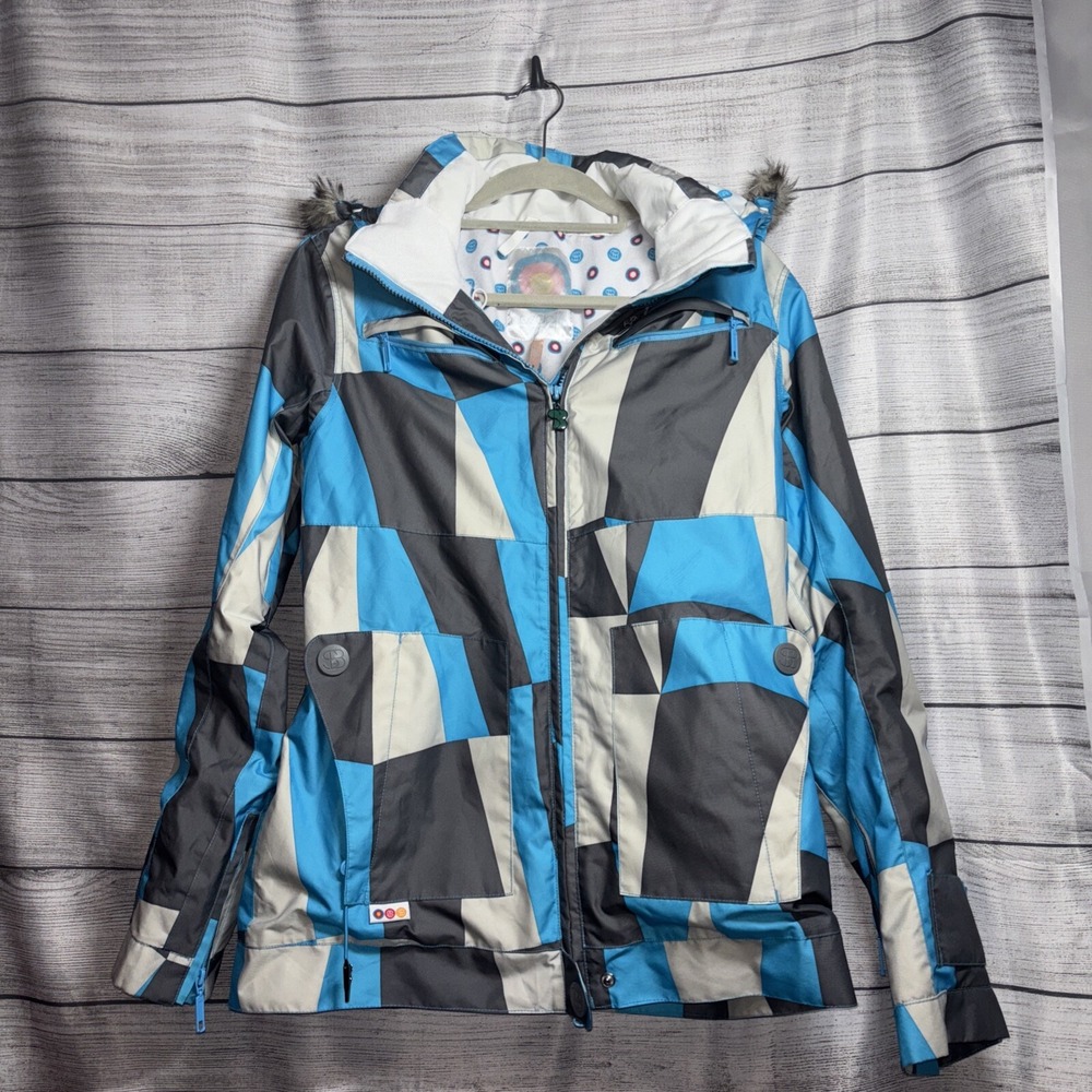 SPECIAL BLEND 10k Substance Collection ZipUp Snowboard/Ski HOODED JACKET Women M